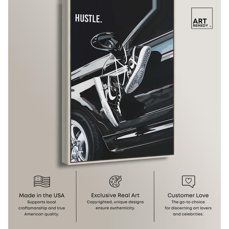 Sneaker Lace Car Canvas by Art Remedy