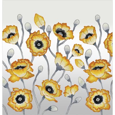 Golden Poppy Bloom Shower Curtain