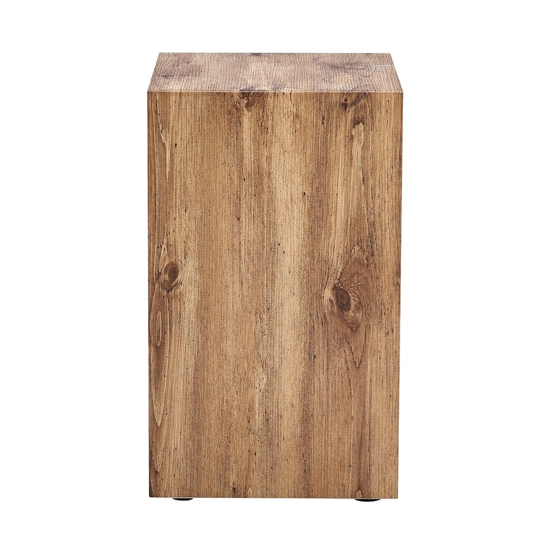 GDFStudio Alaric Wood Coffee Table with Natural Wood or Marble Texture