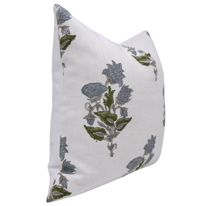 Fabdivine Linen Boho Block print pillow Cover