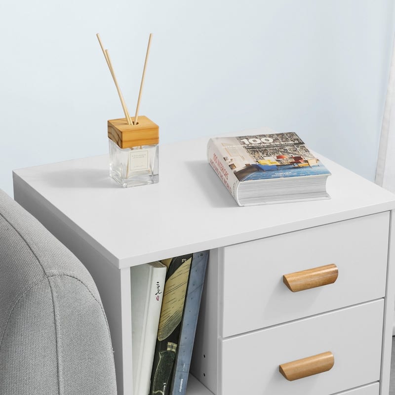Haotian FBT95-W, Bedside End Sofa Table Nightstand