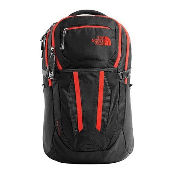 Shop The North Face Recon Backpack Asphalt Grey/Fiery Red ...