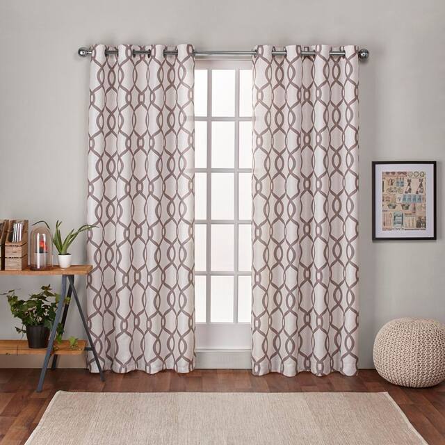 Exclusive Home Kochi Light Filtering Linen Blend Grommet Top Curtain Panel Pair - 54" w x 84" l - Natural