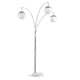 Option Brushed Nickel / White Glass Shades
