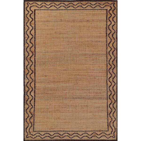Erin Gates by Momeni Orchard Ripple Brown Hand Woven Wool and Jute Rug