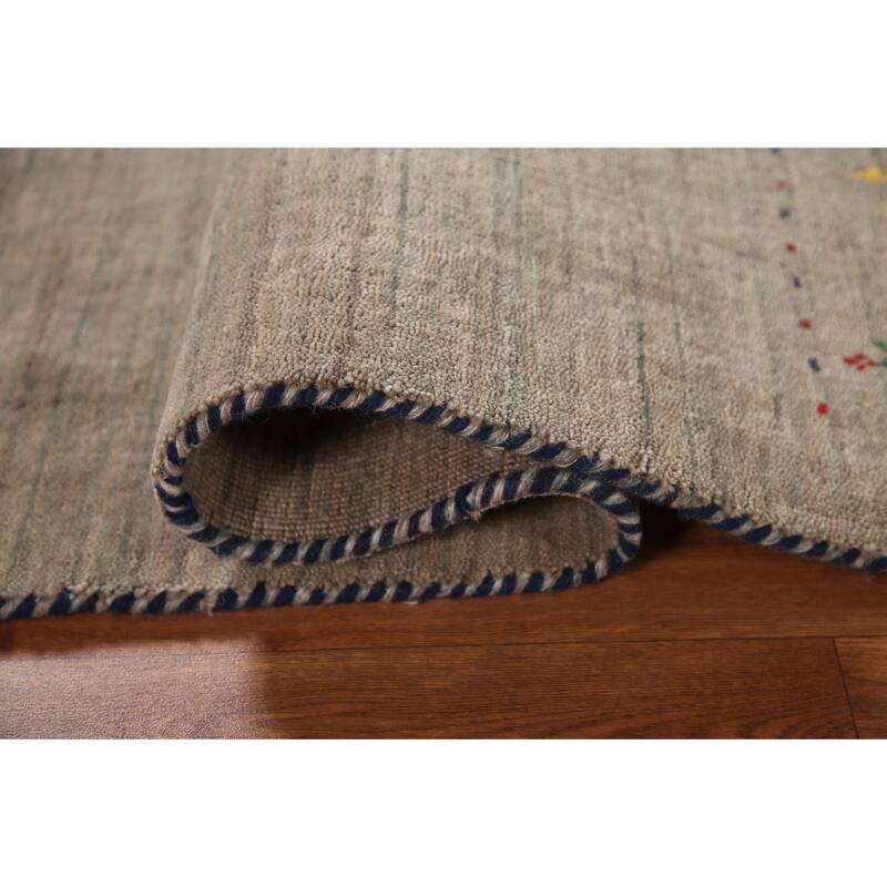 Tribal Gabbeh Accent Rug Handmade Oriental Wool Carpet - 2'10"x 4'11"