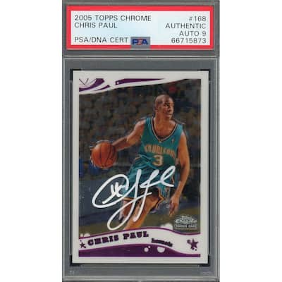 Chris Paul Autographed 2005 Topps Chrome Signed Rookie Card #168 PSA 9 66715873 - 8'6" x 11'6"