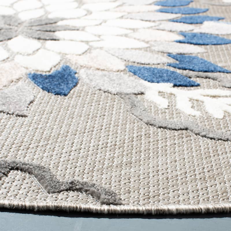 SAFAVIEH Cabana Ortrun Indoor/ Outdoor Waterproof Patio Floral Rug