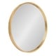 preview thumbnail 90 of 97, Kate and Laurel Travis Round Wood Accent Wall Mirror 21.6" Diameter - Gold