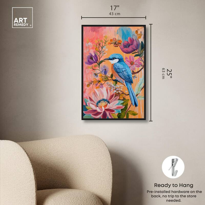 Spring Bird Canvas by Art Remedy