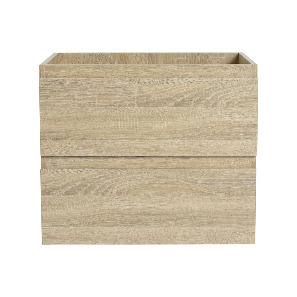 24" Floating Bathroom Vanity Cabinet with 2 Soft-Close Drawers, Wood Grain Design, Eco-Friendly Plywood