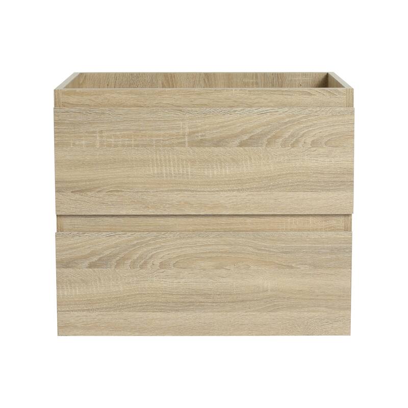 Vanity with Thick Edge Resin Sink, Soft-Close Drawers, Water-Resistant Melamine Surface (Sink and Cabinet Only)