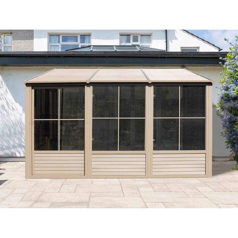 Florence - Wall Mounted Solarium 10x12 Metal Roof
