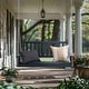 preview thumbnail 33 of 38, VEIKOUS 4 ft. Outdoor Wood Hanging Patio Porch Swing with Chains for 2 Person