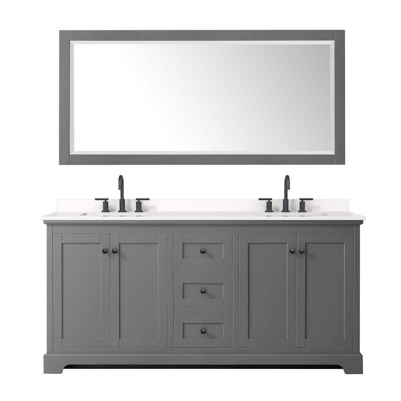Wyndham Collection WCV232372D-QTZ-US3M70 Avery 72" Free Standing