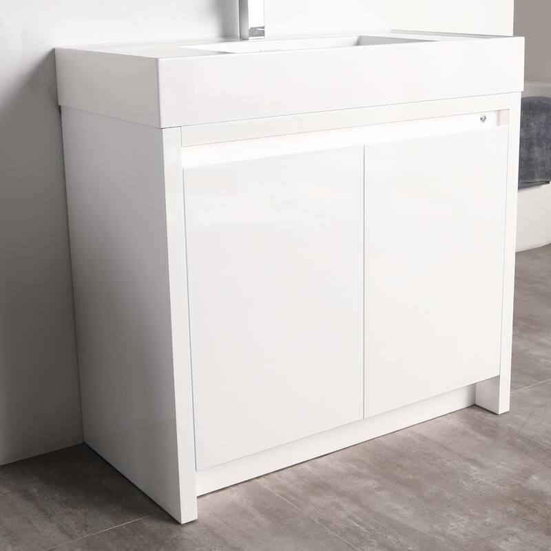 Blossom 48" All Wood Freestanding Bathroom Vanity with Acrylic Sink