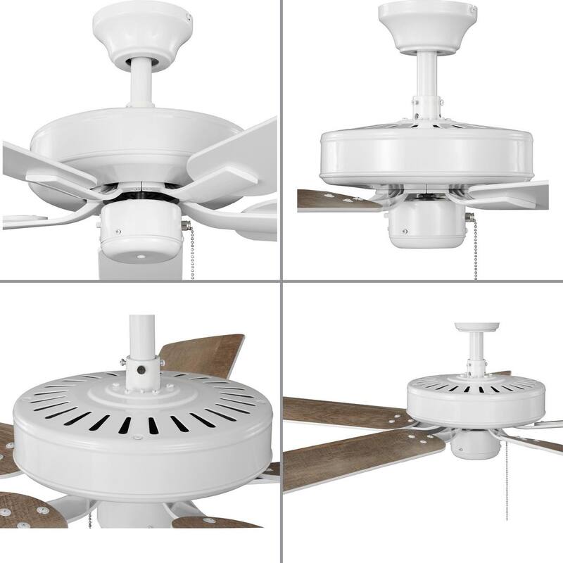 AirPro 52 in. White 5-Blade Rated AC Motor Ceiling Fan - 52 in x 52 in x 12.5 in