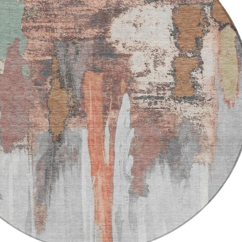 HomeRoots Abstract Transitional Rectangle Outdoor Rug