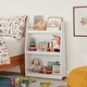 preview thumbnail 5 of 15, Danya B. Steiner White 3-Tier Kids Book or Magazine Storage Freestanding Bookcase with Contrasting Wood-Toned Rods
