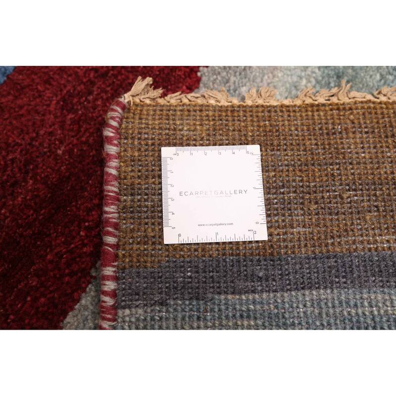 ECARPETGALLERY Hand-knotted Peshawar Ziegler Dark Red Wool Rug - 5'0 x 7'1