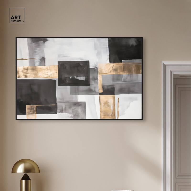Graphite and Glimmer I Canvas by Art Remedy