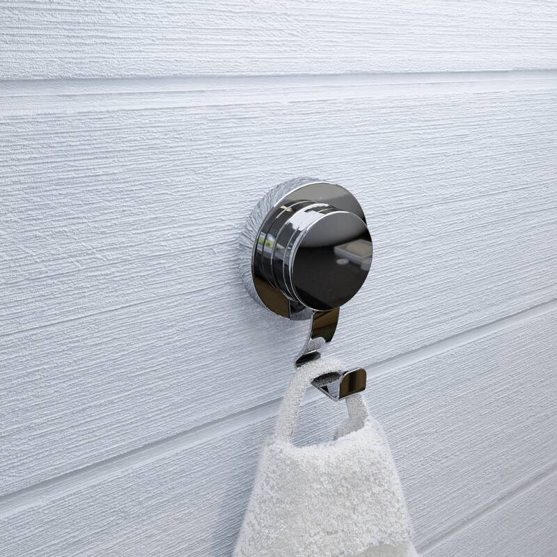 Croydex Stick 'n' Lock Chrome Bathroom Robe and Towel Hook