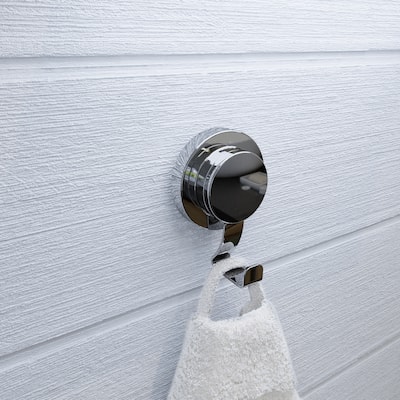 Croydex Stick 'n' Lock Chrome Bathroom Robe and Towel Hook