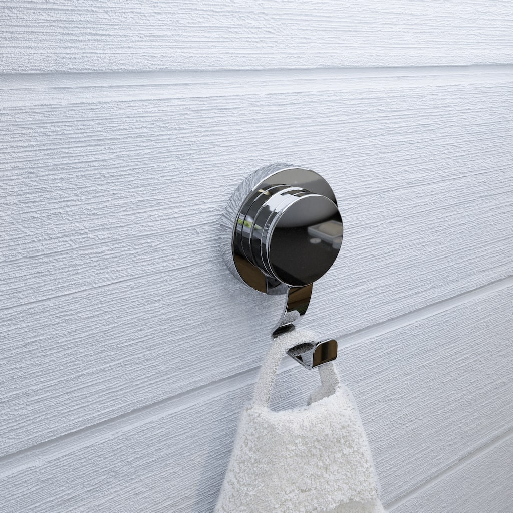 Croydex Stick 'n' Lock Chrome Bathroom Robe and Towel Hook
