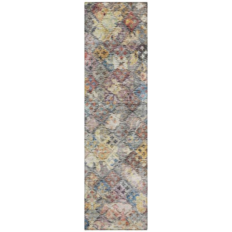 Machine Washable Indoor/ Outdoor Boho Moroccan Chantille Rug
