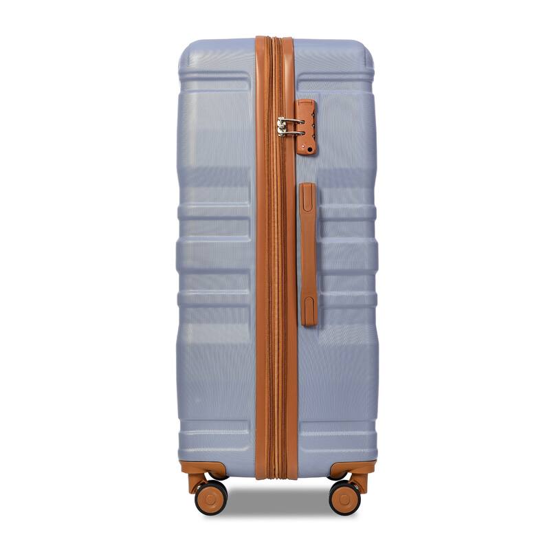Luggage Sets New Model Expandable ABS Hardshell 3pcs Clearance Luggage Hardside Lightweight Durable Suitcase sets - Blue