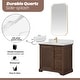 preview thumbnail 85 of 130, Tokyo Bath Vanity with Quartz Stone Top without Mirror
