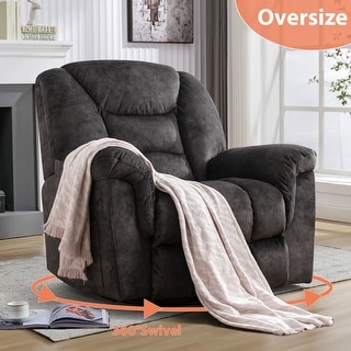 Rocker Recliner Chair Oversized Manual 360° Swivel Recliners for Living Room