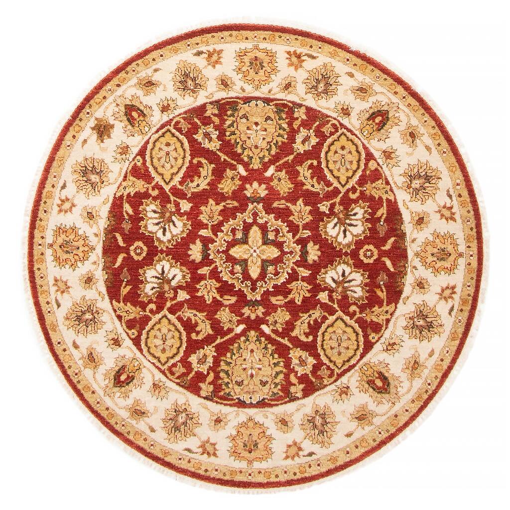 ECARPETGALLERY Hand-knotted Jamshidpour Red Wool Rug - 4'1 x 4'0