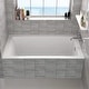 preview thumbnail 6 of 64, Fine Fixtures Tile-In White Fiberglass/Acrylic Soaking Bathtub with Built-in Tile Flange