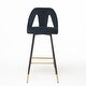 preview thumbnail 41 of 45, Modern Set of 2 Barstools with Nailheads