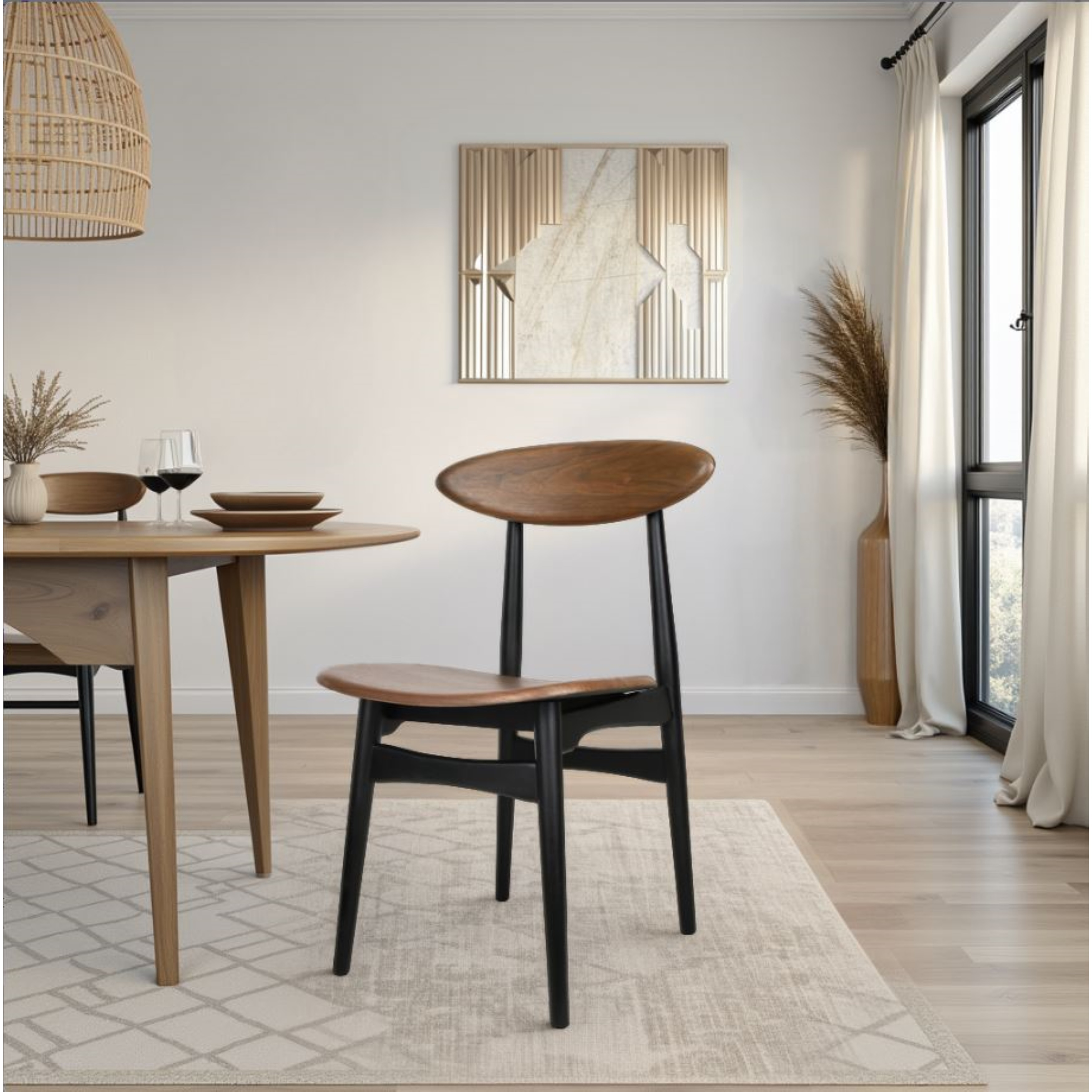 NPD Furniture Maglio Wood Dining Side Chair (Set of 2)