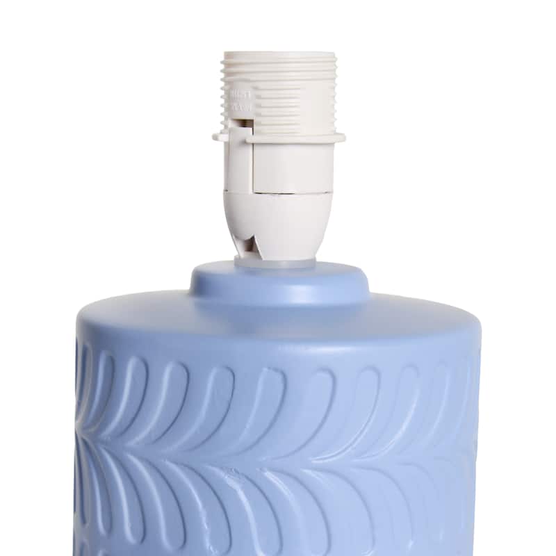 Modern Textured Ceramic Table Lamp with Fabric Drum Shade Compact Accent Lighting Multiple Colors