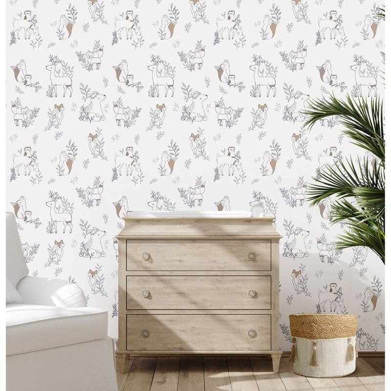 Crane Baby Nursery Wallpaper