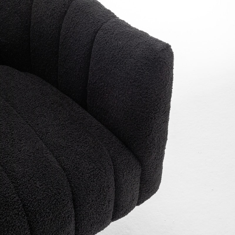 SEYNAR Modern Glam Velvet Upholstered Round Swivel Accent Barrel Chair Set of 2