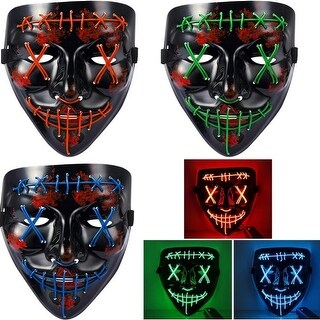 Halloween Cold Light X-Eye Scar Mask