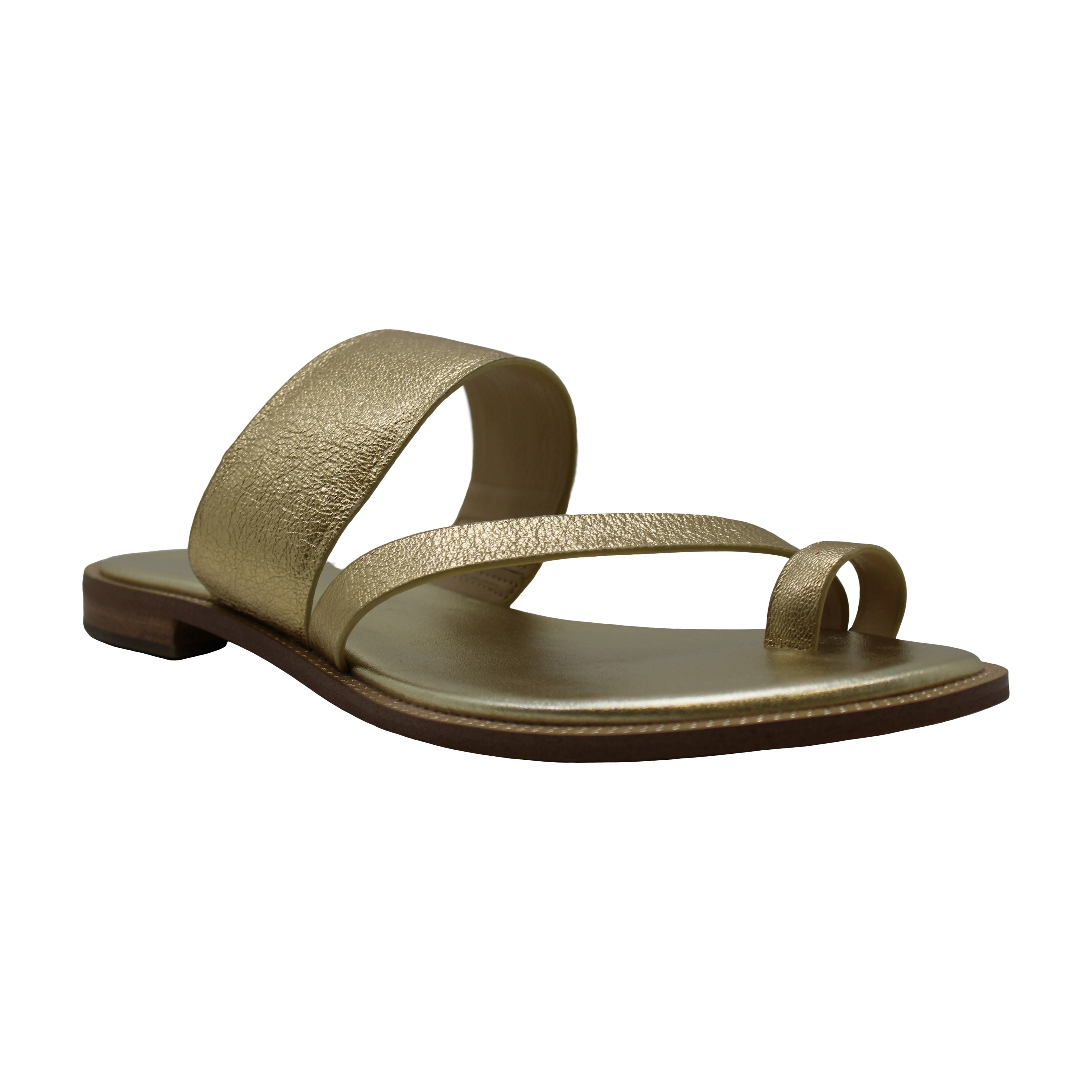 pratt logo and leather sandal