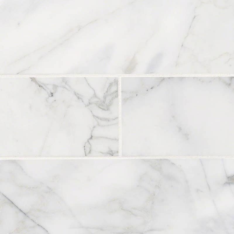 Ackland AKM-S-4X12TLH-CA 4" x 12" Marble Solid Floor and Wall Tile - - Venatino Elysia