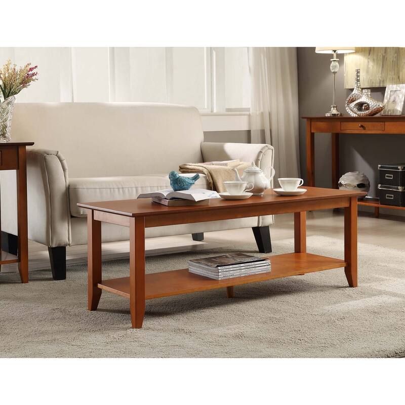 Convenience Concepts American Heritage Coffee Table with Shelf