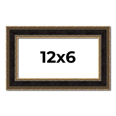 12x6 Frame Gold Antique Vintage Sold Wood Picture Frame | 1.75 Inch