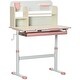 preview thumbnail 6 of 8, Height Adjustable Children School Study Table, Student Writing Desk with Tilt Desktop, Drawer, Storage Shelf, Pen Holder Pink