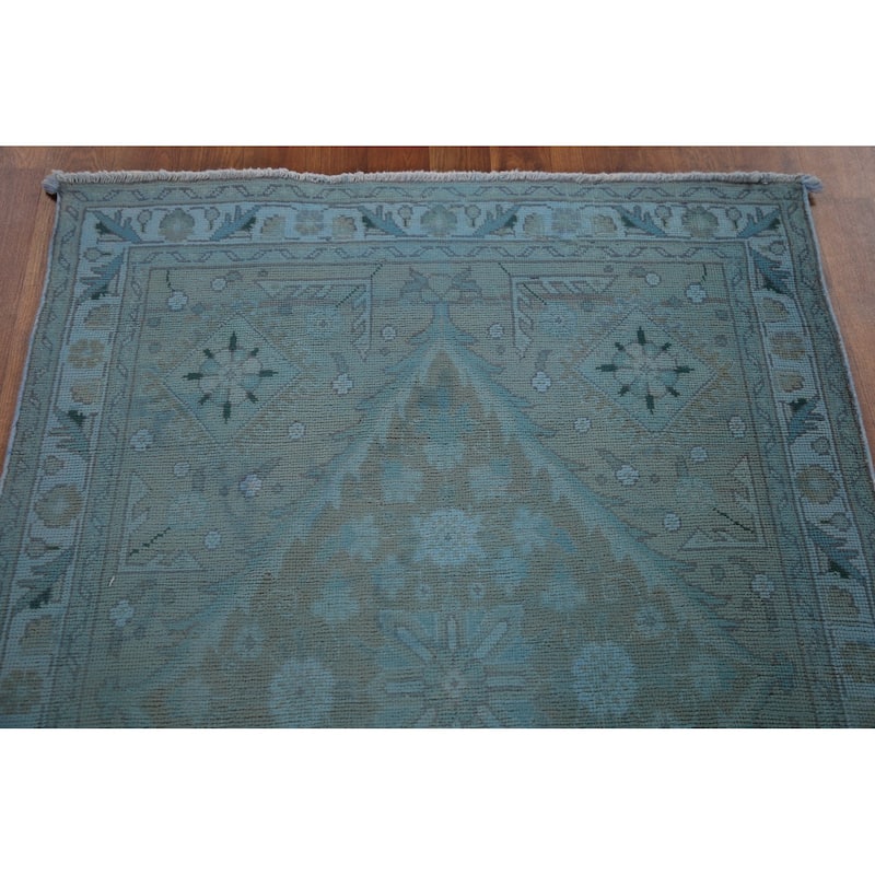 Hand-knotted Traditional Tabriz Persian Runner Rug Vintage Wool Carpet - 3'2" x 11'6"