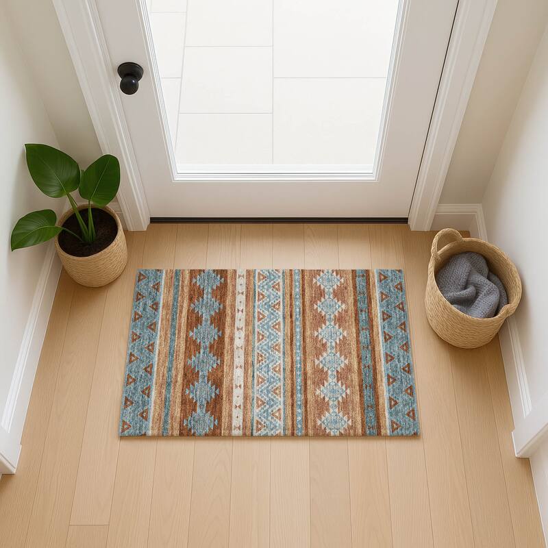 Machine Washable Indoor/ Outdoor Global Heston Chantille Rug