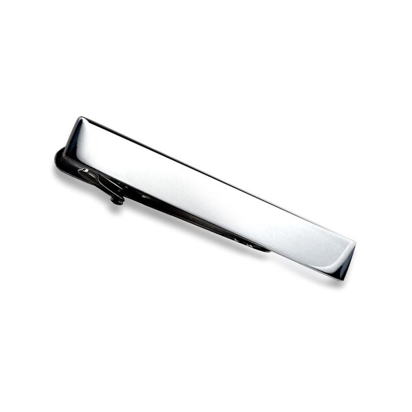 Bling Jewelry Polished Stainless Steel Rectangular Mens Skinny Tie Clip