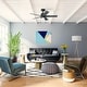 preview thumbnail 3 of 14, Hunter Erling Ceiling Fan with LED Light Kit and Pull Chain - Modern Rustic, Transitional