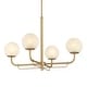 preview thumbnail 1 of 6, Minka Lavery 3797 Whitehall 4 Light 30" Wide Chandelier